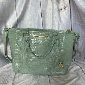 Brahmin Sea Glass Green Melbourne Small Asher Shoulder Bag